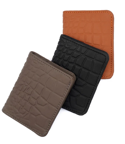 CROCODILE LEATHER MINI WALLET