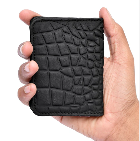 CROCODILE LEATHER MINI WALLET